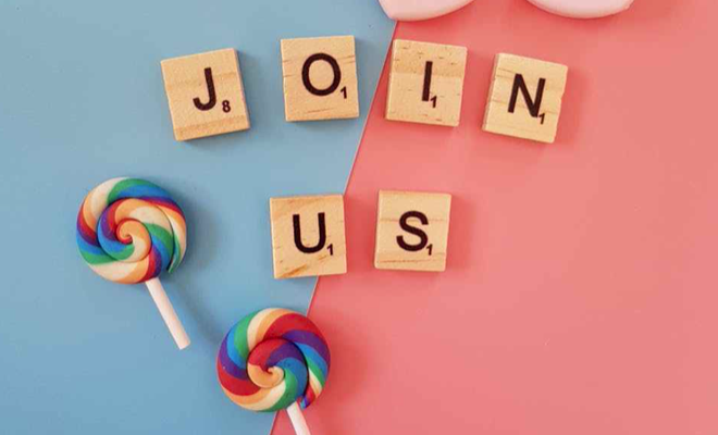 Scrabble Letters spell Join Us